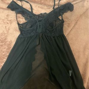 black lingerie dress